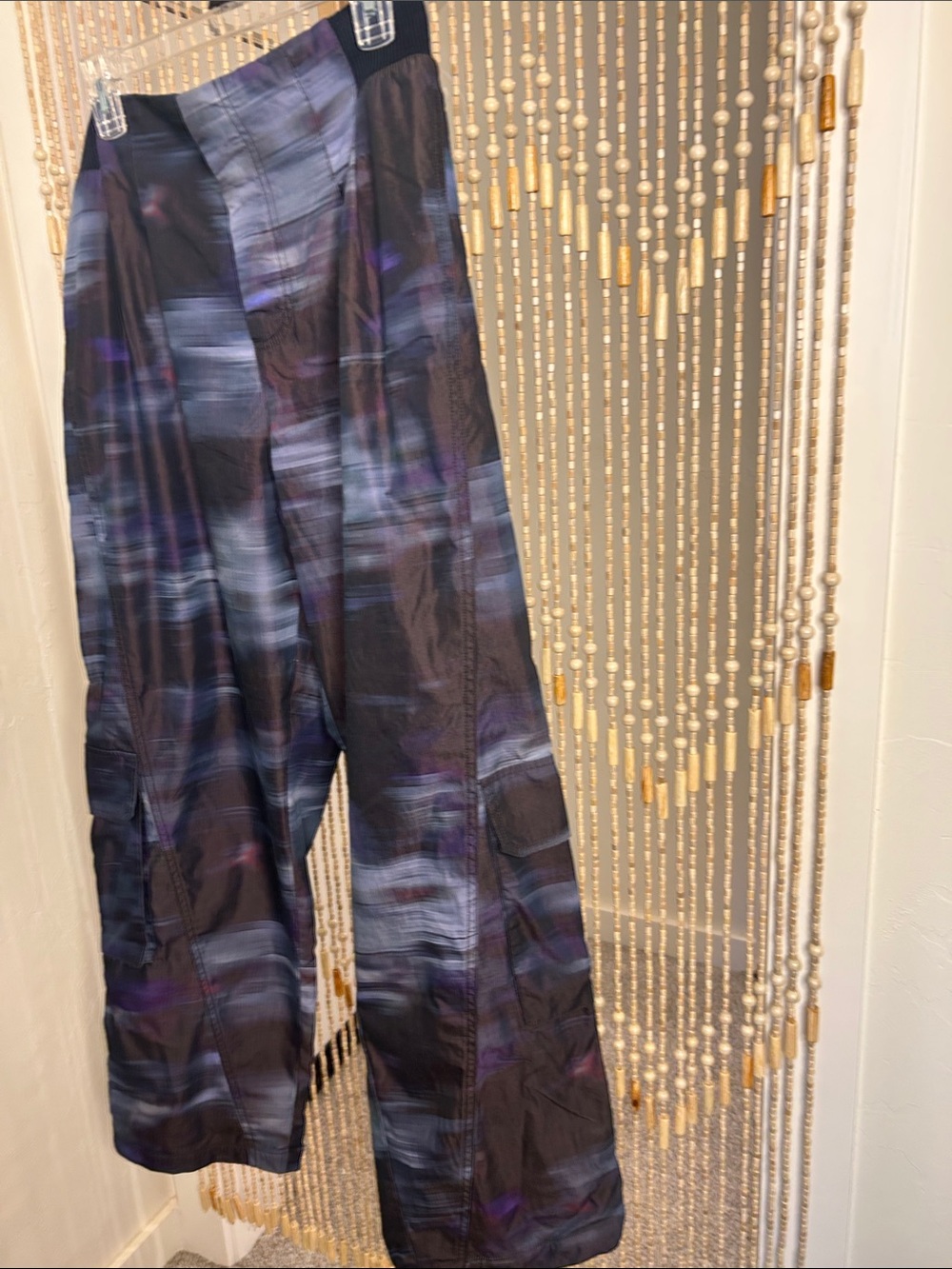 FP Movement Mesmorize Me Black and Purple Brush-Effect Cargo pants - Picture 6 of 16